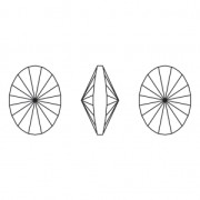 Cabochon en cristal PureCrystal 4122 Oval Rivoli 8x6 mm Crystal AB