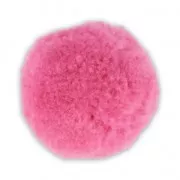 Pompon rond synthétique 3 cm Rose x1