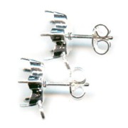 Clous d'oreilles porte-cabochon PureCrystal 4744 10 mm - Argenté x2|raw }}
