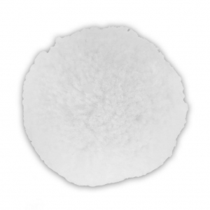 Pompon rond synthétique 3 cm Blanc  x1