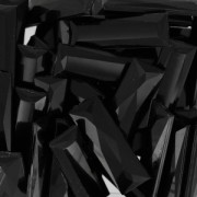 Cabochon synthétique baguette 30x10 mm Jet x1