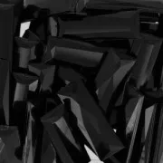 Cabochon synthétique baguette 30x10 mm Jet x1