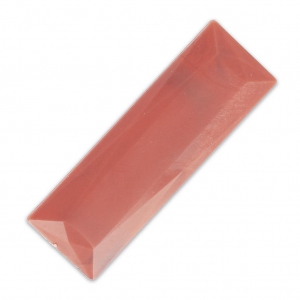 Cabochon synthétique baguette 30x10 mm imitation marbre Coral x1