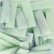 Cabochon synthétique baguette 30x10 mm imitation marbre Mint x1