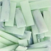 Cabochon synthétique baguette 30x10 mm imitation marbre Mint x1