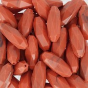 Olive synthétique facettée 24x10 mm imitation marbre Coral x1