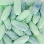 Olive synthétique facettée 24x10 mm imitation marbre Mint x1