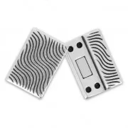 Fermoir aimanté motif peacock 24 mm pour lacet 20 mm Placage Argent fin vieilli x1