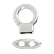 Fermoir T pour cordon 5 mm Placage Argent fin vieilli x1|raw }}