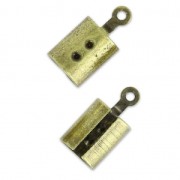 Embouts à serrer pour cordon 6 mm bronze x4|raw }}