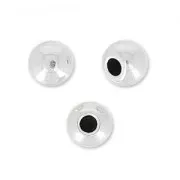 Embouts boule 3 mm pour cordon 1 mm Placage Argent fin vieilli x10