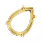 Serti griffe pour cabochon PureCrystal 4320 10x7 mm - Doré x1