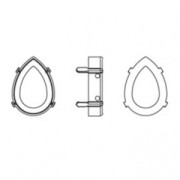 Serti griffe pour cabochon PureCrystal 4320 10x7 mm - Doré x1