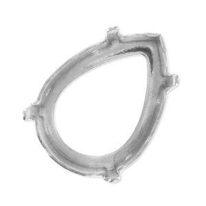 Serti griffe pour cabochon PureCrystal 4320 10x7 mm - Rhodié x1