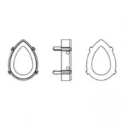 Serti griffe pour cabochon PureCrystal 4320 10x7 mm - Rhodié x1