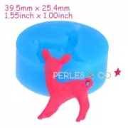 Mini moule silicone pour pâte polymère et pâte de métal 39,5x25,4 mm Faon