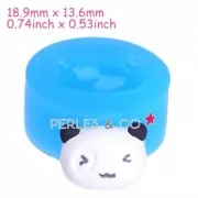 Mini moule silicone pour pâte polymère et pâte de métal 18,9x13,6 mm Panda