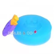 Mini moule silicone pour pâte polymère et pâte de métal 25,9x19,1mm Tête de mort avec couronne