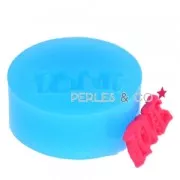 Mini moule silicone pour pâte polymère et pâte de métal 21x8,5 mm Love
