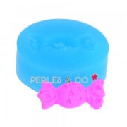 Mini moule silicone pour pâte polymère et pâte de métal 22,6x9 mm Bonbon