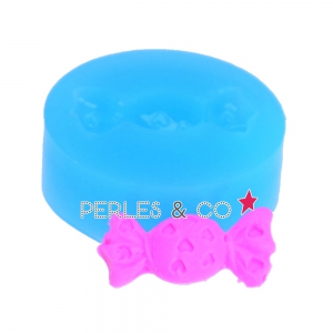 Mini moule silicone pour pâte polymère et pâte de métal 22,6x9 mm Bonbon