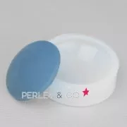 Mini moule silicone pour pâte polymère et pâte de métal cabochon rond 30 mm