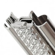 Fermoir Beadslide pour tissage de perles à clipser décoré 30x13mm rhodié x1