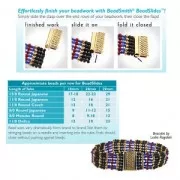 Fermoir Beadslide pour tissage de perles à clipser décoré 30x13mm rhodié x1