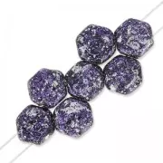 Perles en verre tchèque Honeycomb 6 mm Tweedy Violet  x20