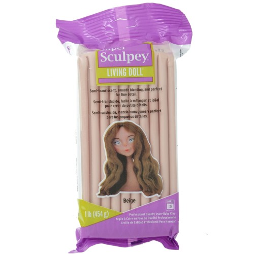 Pâte à modeler Super Sculpey Living Doll 454 gr - Beige x1