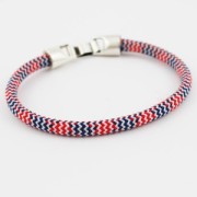 Corde tressée  5 mm Blanc/Rouge/Bleu Marine x1m