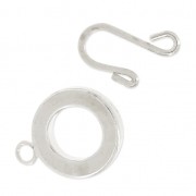 Fermoir crochet 15 mm argenté x1|raw }}