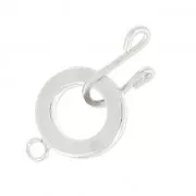 Fermoir crochet 15 mm argenté x1