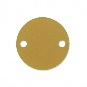 Intercalaire rond 2 trous en plexiglas 15 mm Gold Opaque x1