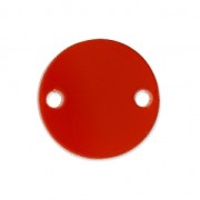 Intercalaire rond 2 trous en plexiglas 15 mm Rouge Semi-opaque x1