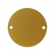 Intercalaire rond 2 trous en plexiglas 20 mm Gold Opaque x1