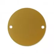 Intercalaire rond 2 trous en plexiglas 20 mm Gold Opaque x1
