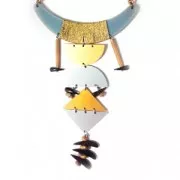 Intercalaire rond 2 trous en plexiglas 20 mm Gold Opaque x1