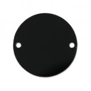 Intercalaire rond 2 trous en plexiglas 20 mm Noir Opaque x1|raw }}