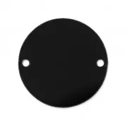 Intercalaire rond 2 trous en plexiglas 20 mm Noir Opaque x1