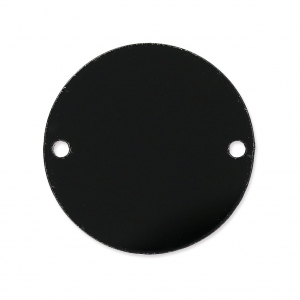 Intercalaire rond 2 trous en plexiglas 20 mm Noir Opaque x1