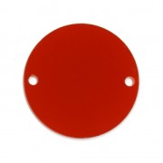 Intercalaire rond 2 trous en plexiglas 20 mm Rouge Semi-opaque x1|raw }}