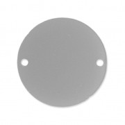 Intercalaire rond 2 trous en plexiglas 20 mm Silver Opaque x1|raw }}