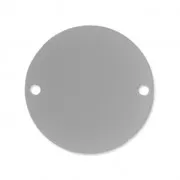 Intercalaire rond 2 trous en plexiglas 20 mm Silver Opaque x1