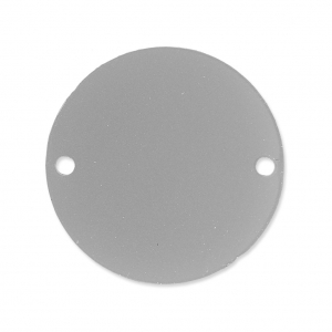 Intercalaire rond 2 trous en plexiglas 20 mm Silver Opaque x1