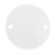 Intercalaire rond 2 trous en plexiglas 25 mm Crystal x1