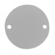 Intercalaire rond 2 trous en plexiglas 25 mm Silver Opaque x1|raw }}