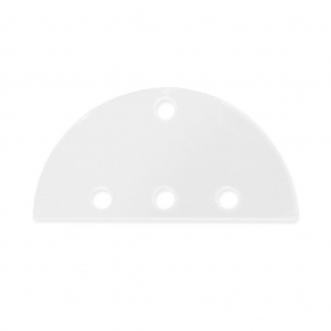 Intercalaire demi-disque 3 rangs en plexiglas 12x25 mm Crystal x1
