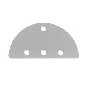 Intercalaire demi-disque 3 rangs en plexiglas 12x25 mm Silver Opaque x1