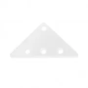 Intercalaire triangle 3 rangs en plexiglas 12.5x25 mm Crystal x1